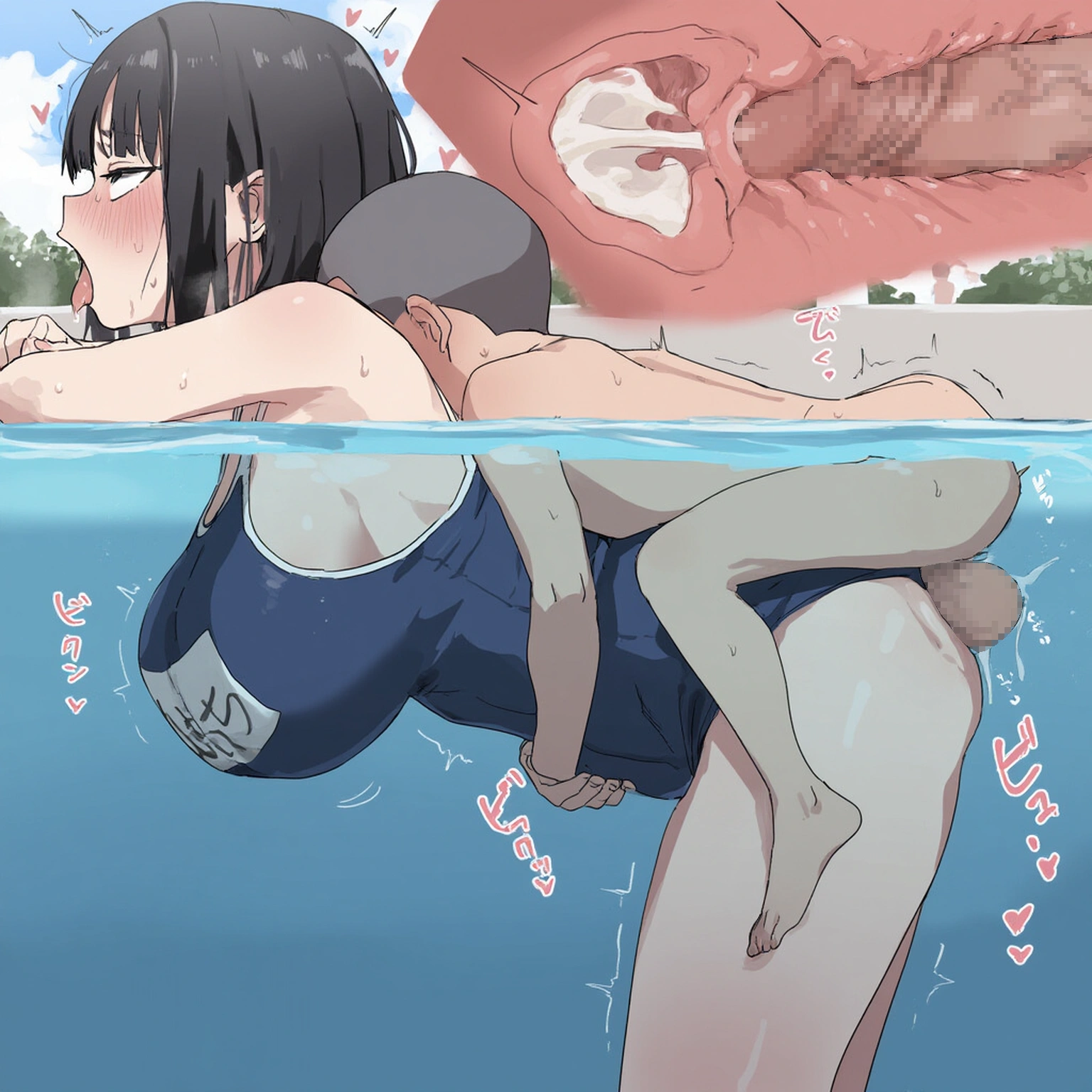 プール 体格差えっち 7
