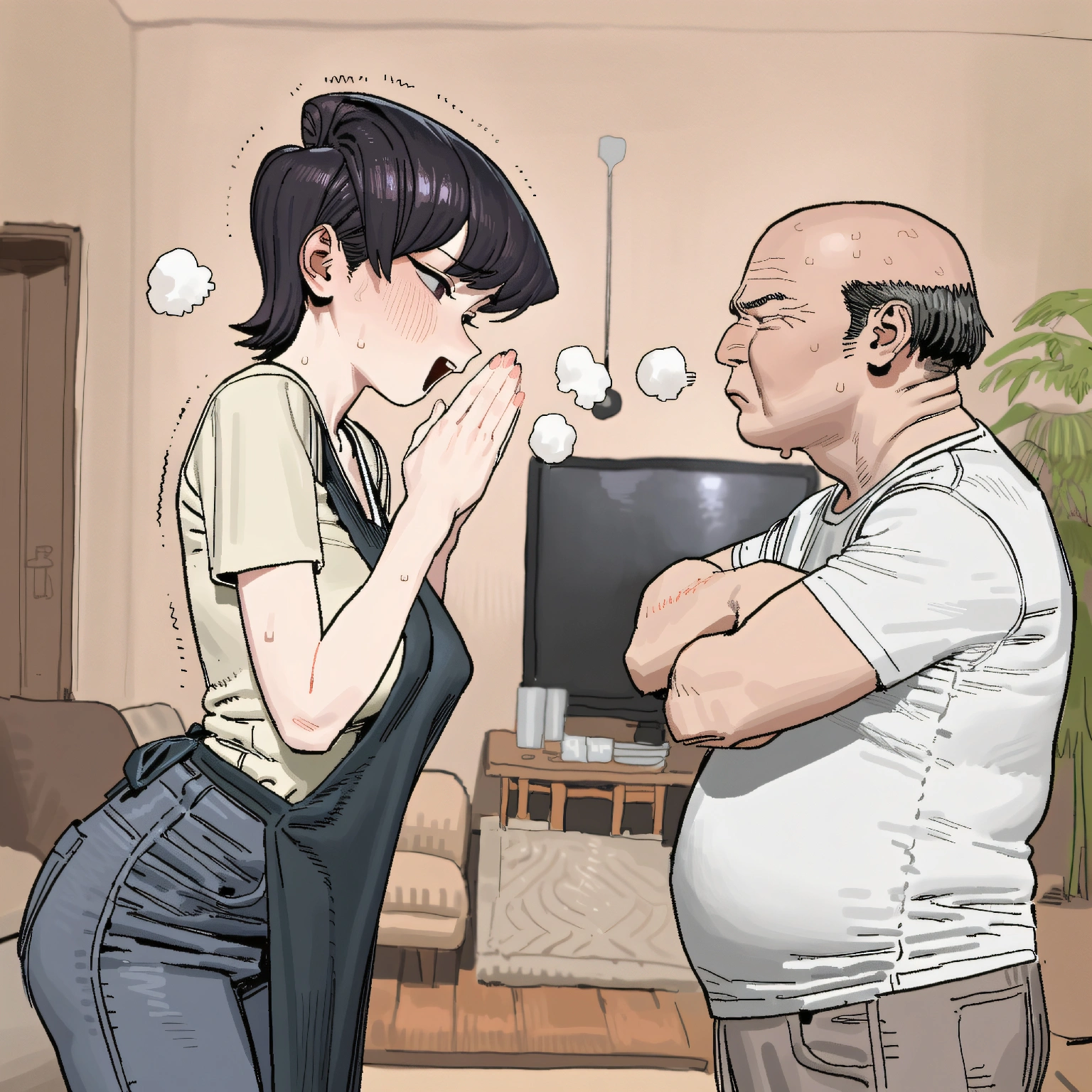【二次エロ】牛柄ビキニの牛耳っ娘が中出しで人妻を犯す。 2