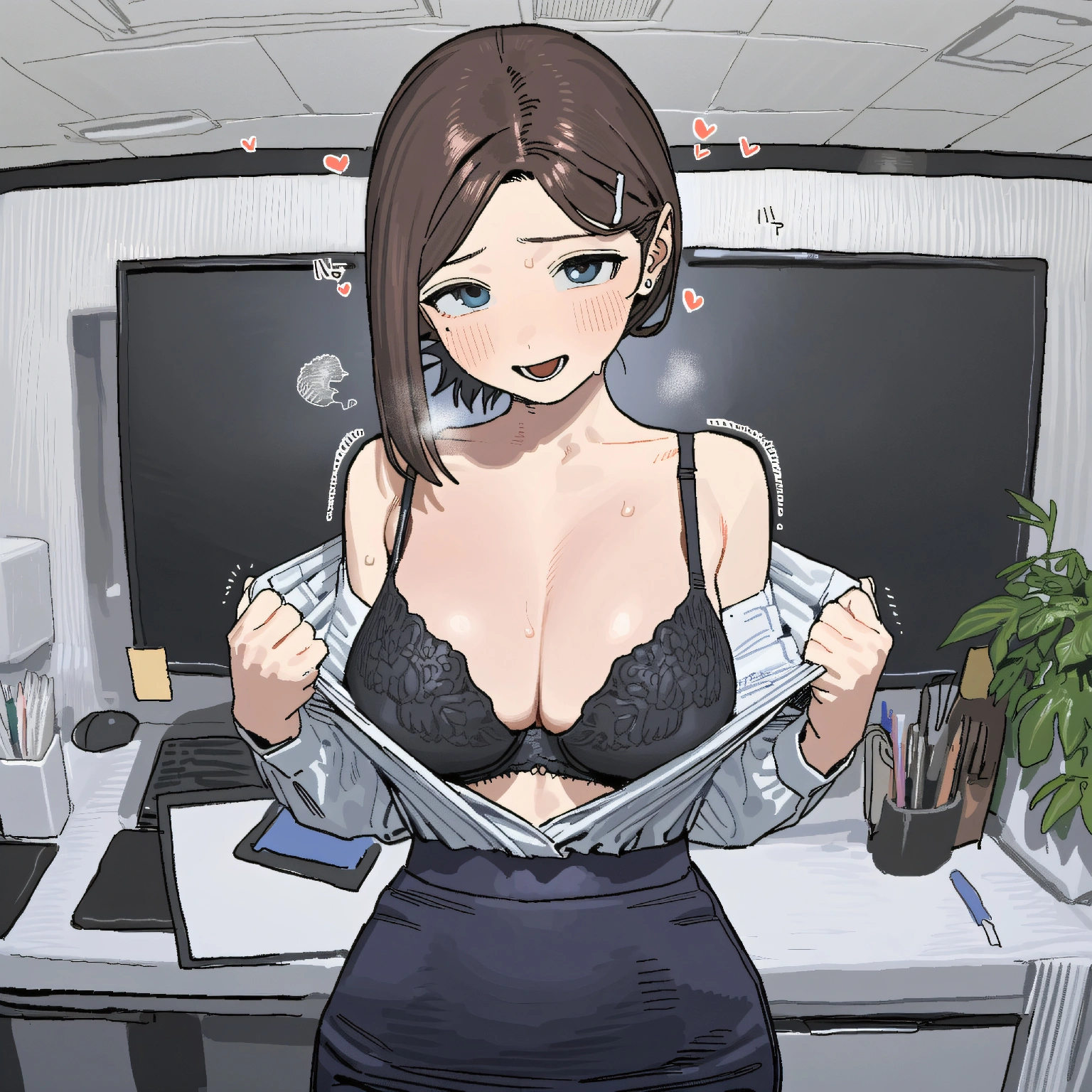 【二次エロ】白シャツのOLが汚いおじさんに中出しされる。 6