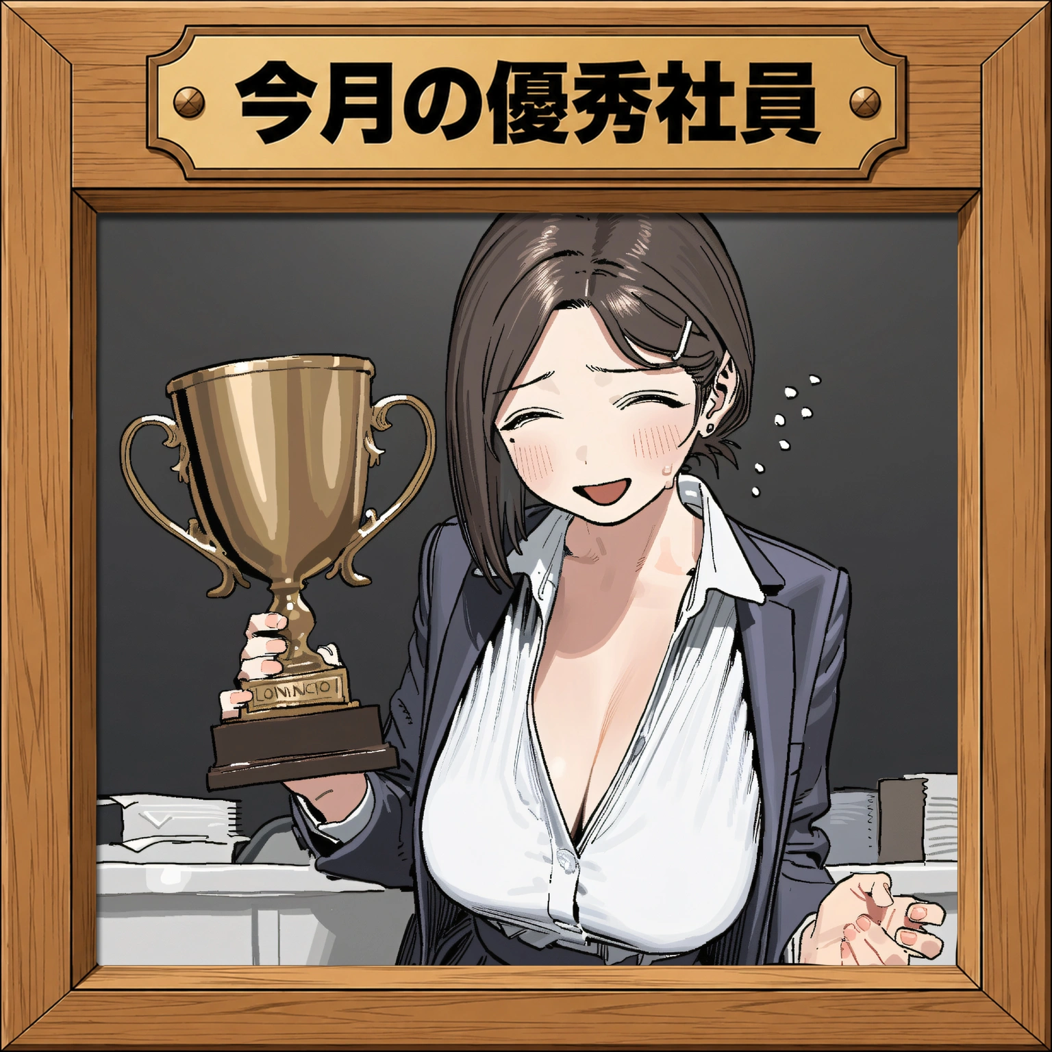 【二次エロ】下着姿のOLが中年の男に弄られ絶頂する。 28